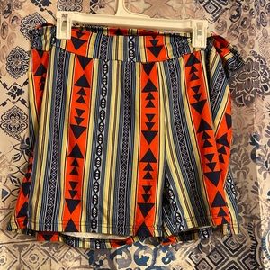 Aztec biker shorts